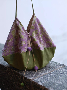 Sac à bandoulière Sapana Printemps/Été 2026 Color-Block, vert pomme et violet pâle contrastant, style floral pastoral - Product Image 2
