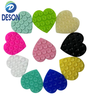 Support de téléphone en silicone moulé double face résistant à la chaleur Deson Heavy Duty avec ventouse adhésive en forme de cœur pour découpe