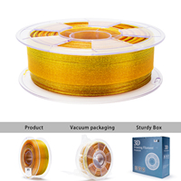 Filament PLA scintillant dégradé ZIRO sans bulle 1.75mm 1kg Filament plastique pailleté multicolore PLA pour imprimante à Filament 3d