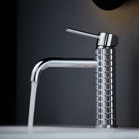 Robinet de lavabo mural en cuivre GEASAM, monocommande, cartouche céramique, finition miroir, pour la distribution aux revendeurs
