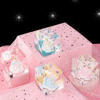 Glowing Castle Liquid Oil Sand Art Pen Holder Glittery Drip Oil Decor pour le bureau, l'étude et le bureau