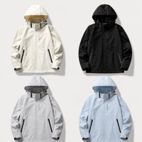 Veste technique robuste bleue pour homme, col montant, fermeture éclair, coupe ajustée, vêtement d'extérieur performant pour l'entraînement et la randonnée, OEM