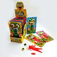 Bonbons gélifiés amusants en forme de cobra, jouet dentaire avec œil, dent, langue, emballage en boîte de sucre