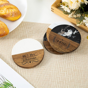 High Quality Marble Wood <strong>Coasters</strong> Custom Engraved Marble and Wood <strong>Coasters</strong> Wooden Marble <strong>Coasters</strong> <strong>for</strong> <strong>Drinks</strong> - Product Image 3