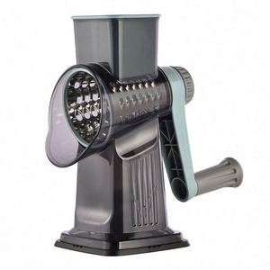 Rotary Cheese Grater with Handle Handheld <b>Vegetable</b> Slicer 3 Changeable Blades <b>for</b> Cheese Potato Kitchen <b>Vegetable</b> Shredder - Product Image 1