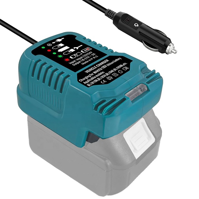 Portable Car Battery Charger Replace for Mak Tas 18V Lithium Ion Battery Charger BL1830 BL1850 BL1860 Vehicle Charger