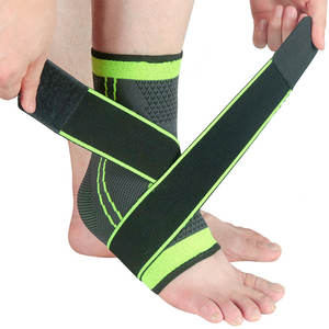 En gros, Attelle de cheville sportive pressurisée en nylon tricoté élastique, avec sangle de maintien du pied, pour la gym, le basketball et la course à pied - Product Image 1