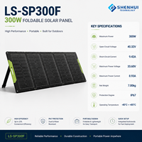 Panneau solaire pliable 300W, module de charge PV portable pour le camping en plein air, les camping-cars et les stations d'alimentation portables