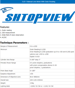 1 yıl garanti ile GJD-1 manuel Lensmeter el <span class=keywords><strong>Lens</strong></span> ölçer - Product Image 6