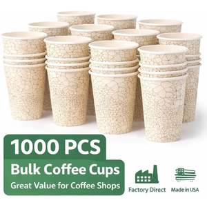Gobelets en papier jetables SOPARO de 16 oz, lot de 1000, à rebord roulé, résistants aux fuites, style à paroi ondulée, pour café chaud, fabriqués aux États-Unis - Product Image 6