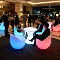 Ensemble de table et chaises LED pour Halloween et Noël, intérieur/extérieur, en forme de taille, étanche IP54, anti-corrosion, télécommande, intelligent, loisirs