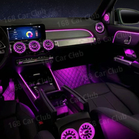 Kit d'éclairage d'ambiance 5 pièces pour Mercedes BENZ a W177 CLA W118 B W247 |   Éclairage d'ambiance à turbine avec écran de contrôle 64 couleurs