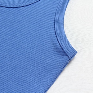 Custom Summer Knitted Tank <b>Top</b> Wholesale Stylish Sexy Sleeveless Tank <b>Top</b> for Women Fitness Beach Tank <b>Top</b> - Product Image 2