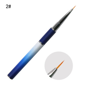 Pinceaux à ongles double embout ombré, double tête, pointe plate et ronde, manche en métal, stylo professionnel pour la décoration des ongles en acrylique - Product Image 6