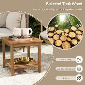 Table d'appoint convertible double de style Adirondack Table d'appoint rectangulaire minimaliste et résistante aux intempéries pour la maison, l'hôtel et l'appartement - Product Image 3