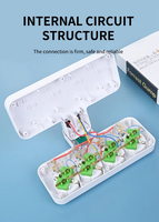 Multiprise murale UE 5-en-1 avec 2 prises CA, 2 ports USB et 1 port Type-C, veilleuse intégrée, adaptateur pour maison et bureau, directement de l'usine