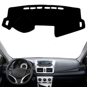 Tapis de tableau de bord de voiture, couverture complète épaisse LHD/RHD pour Toyota Vios 2014-2019, en polyester, antidérapante, pare-soleil, isolation thermique - Product Image 1