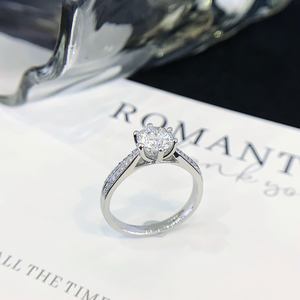 Anillo de diamante PT950 de lujo 1.057ct Piedra principal 0.162ct Piedra secundaria Nuevo gabinete superior Compromiso Platino NGTC Bodas - Product Image 4