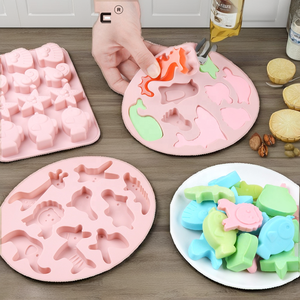 SILIKOLOVE Eco-Friendly Food Grade <b>Silicone</b> Mold Multi-Shape Cartoon Marine Animal <b>Baking</b> Decorating Tools Use Food Industry - Product Image 2