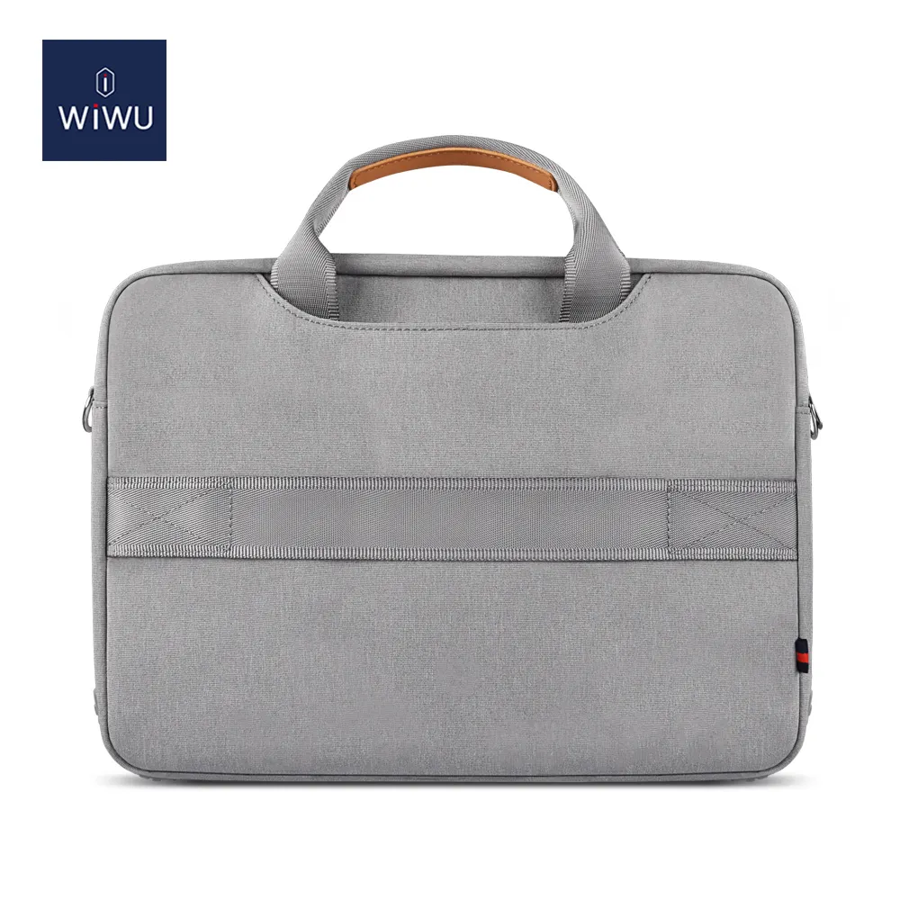 WiWU Classic OEM Customized Logo Laptop Handbag with Shoulder Strap Water Resistant Shockproof for laptop 14" 14.2" 15.6"
