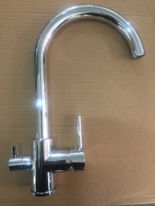 <span class=keywords><strong>Rubinetto</strong></span> da Cucina Moderno in Ottone <span class=keywords><strong>a</strong></span> Singola Maniglia con <span class=keywords><strong>Tre</strong></span> Vie per Acqua Potabile, Cartuccia in Ceramica e Garanzia di 5 Anni - Product Image 4