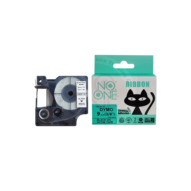 3/4 X 23" Black on White 9mm * 7m Label Tape Cassette Compatible D1 40913 45013 45803 45010 for Dymo 360d 280 160 Printer Ribbon