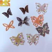 Fleur de chaussure papillon en strass, clip de décoration scintillant en cristal pour sandales et talons hauts pour femmes, détachable, pour mariage et fête