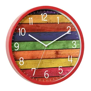 Plastic thin frame fashionable Arabic digital hospital office living room unique cheap wall clock design