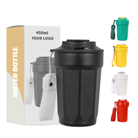 450ml 316 acier inoxydable isolé gobelet de voyage tasse à café étanche avec couvercle rabattable boîte d'emballage modèle d'expédition rapide