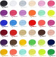 Lacets plats colorés de 31, 40, 47 et 54 pouces pour baskets, chaussures de skate et articles de sport
