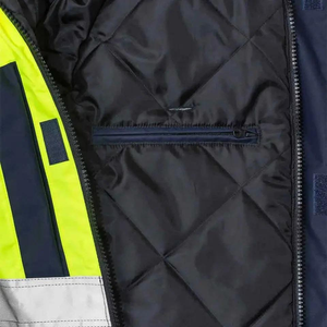 Hi VIS tùy chỉnh xây dựng bảo hộ lao động phản quang an toàn làm việc Áo khoác mùa đông không thấm nước Công Nhân an ninh quần áo áo cơ khí người đàn ông - Product Image 6