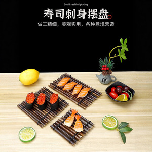 Bamboo <b>Mats</b> Pads Rectangle Oriental Style Reusable Table Decoration Accessories For Japanese Cuisine Presentation - Product Image 3