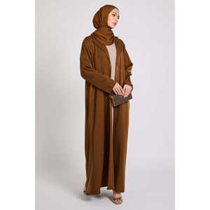 <span class=keywords><strong>Blazer</strong></span> Jacquard Premium <span class=keywords><strong>Mujer</strong></span> Abaya Abierta en Bronce Cepillado - Product Image 6