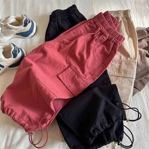 Tongxingyuan Children's Wide Leg Cargo Pants Solid Color Cotton Breathable Unisex Baby Jogger Pants Autumn New Arrival - Product Image 3