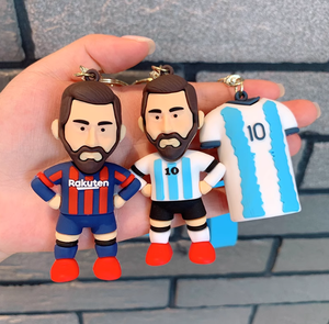 <span class=keywords><strong>Porte</strong></span>-clés de football de dessin animé 3D, figurine de joueur de football, poupée <span class=keywords><strong>porte</strong></span>-clés en caoutchouc pour les amateurs de sport - Product Image 5