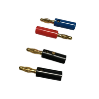 Prise banane mâle 1P 10A 250V sans soudure pour amplificateur audio, bornes en laiton codées par couleur, boîtier PC, tête lanterne – Vente chaude