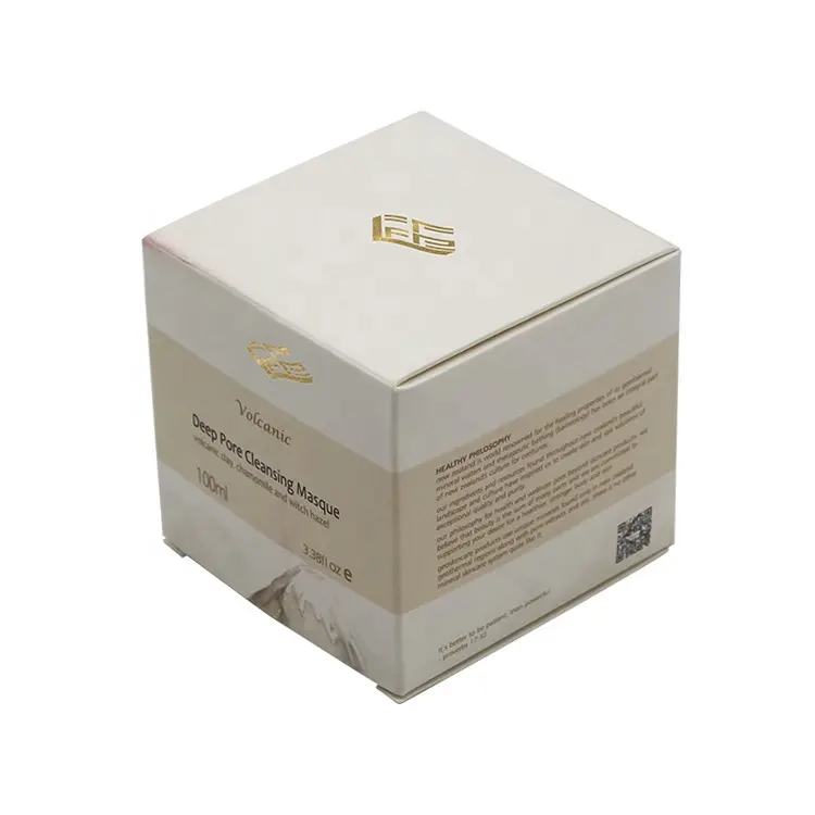 Boîte de papier d'impression couleur personnalisée, boîte en carton d'emballage de crème cosmétique