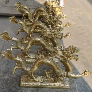 Escultura de dragón de latón