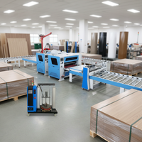 Lini Produksi Laminasi Otomatis untuk Papan Melamin, Film PET PVC HPL, MDF, Plywood PUR, Kilap Tinggi, Sentuhan Lembut