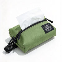 Pochette porte-mouchoirs pour voiture, distributeur de mouchoirs en papier pour camping, pochette suspendue à double fermeture éclair, ensemble de fournitures en gros pour l'extérieur