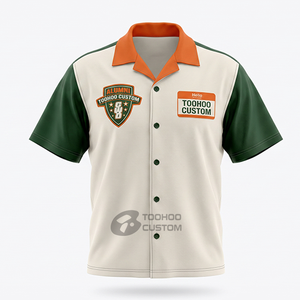 Wholesale Custom Retro Team Men <b>Bowling</b> Jersey Quick Dry Short Sleeve Camisetas for Adults Digital Printing Sublimated Design - Product Image 3