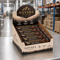 Boîte de présentation PDQ en carton ondulé imprimé sur mesure pour les chocolats, les bonbons, les barres de collation, présentation au point de vente