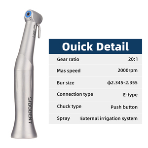 Handpiece Gigi Fit Dental, aksesoris Handpiece 20:1 kecepatan rendah reduksi kepala implan operasi kontra sudut - Product Image 2