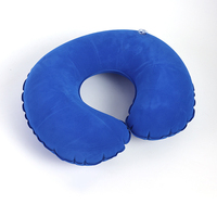 Oreiller de cou en forme de U en gros et personnalisé pour les voyages, la voiture et le bureau-Oreiller gonflable en PVC pour le soutien du cou et le confort