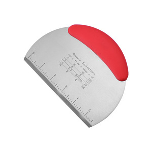 Stainless Steel Dough Cutter Half Circle With Scale Baking Pastry Tool Kitchen Dough Scraper - Product Image 1