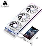 AntarcChill Radiateur de refroidissement liquide AIO avec écran LCD 5 pouces, résolution 720x1280, 360mm et 240mm, logo personnalisé, refroidisseur de processeur pour OEM