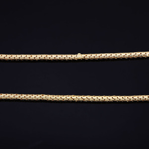 NUOYA Modeschmuck 6mm 18K Vergoldete Kettenkette Geometrisches Design Schlangenschuppen-Kette für Herren - Product Image 5