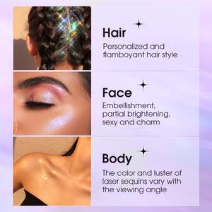 Brillo suelto de etiqueta privada para maquillaje de Ojos de escenario, gel de brillo corporal de lentejuelas brillantes para cabello facial, uñas, maquillaje de brillo de Festival - Product Image 4