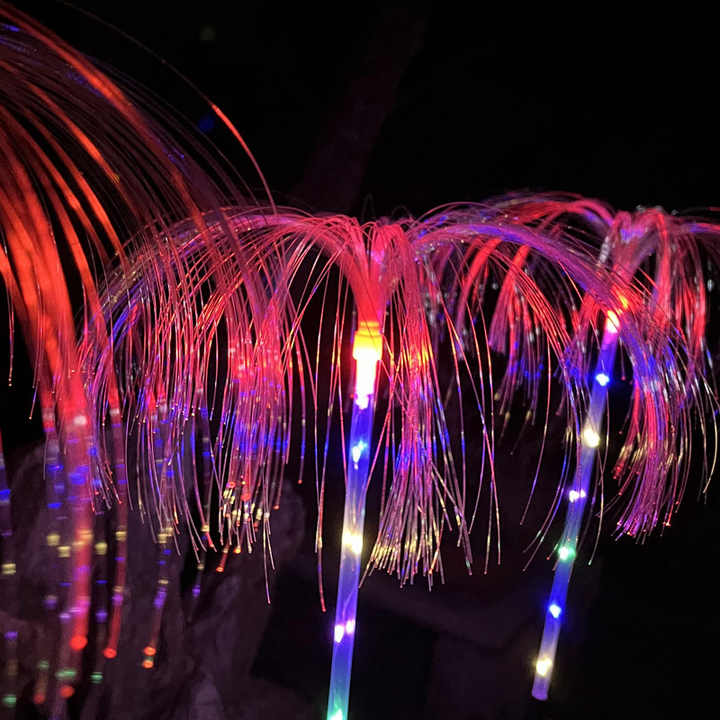 Solar Waterproof Fiber Optic Jellyfish Led Lights Plug-in Lawn Garden ...