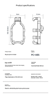 Support de téléphone universel pour guidon de moto Octopus, en alliage d'aluminium + plastique, étanche, antichoc, flexible
